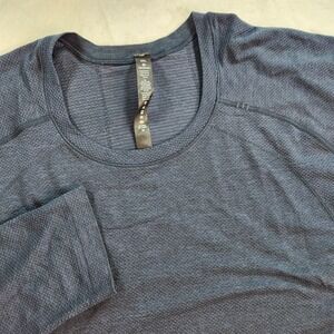 Lululemon Tech Metal Vent Mens Long Sleeve Workout Gym Shirt Blue Size XXL
